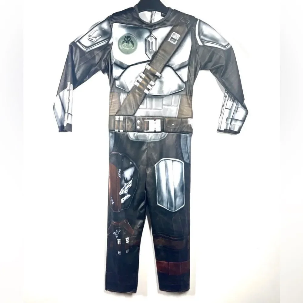 STAR WARS the Mandalorian Child One Piece Costume Pajamas Size Small 4-6 3-4 yrs